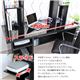 パソコンデスク 日本製 書棚付2点セット150cm幅 ハイタイプ ブラック鏡面 書斎デスク - 縮小画像4