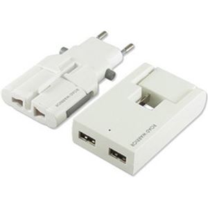 （まとめ買い）デバイスネット USB対応マルチ電源変換アダプター RW99WH-B ホワイト×2セット - 脱衣温泉