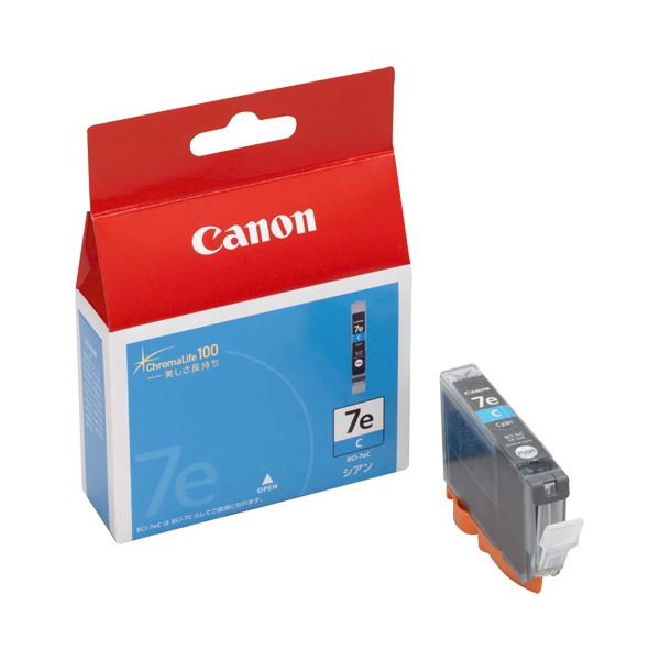 （まとめ） キヤノン Canon インクタンク BCI-7eC シアン 0365B001 1個 【×4セット】