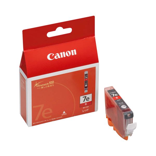 （まとめ） キヤノン Canon インクタンク BCI-7eR レッド 0370B001 1個 【×4セット】