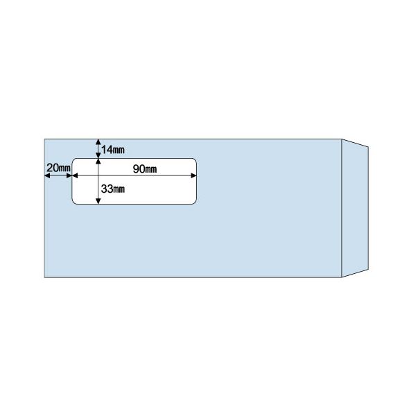 （まとめ） ヒサゴ 窓つき封筒 （給与明細書用／GB1150・BP1203専用） 215×100mm MF34T 1箱（1000枚） 【×2セット】