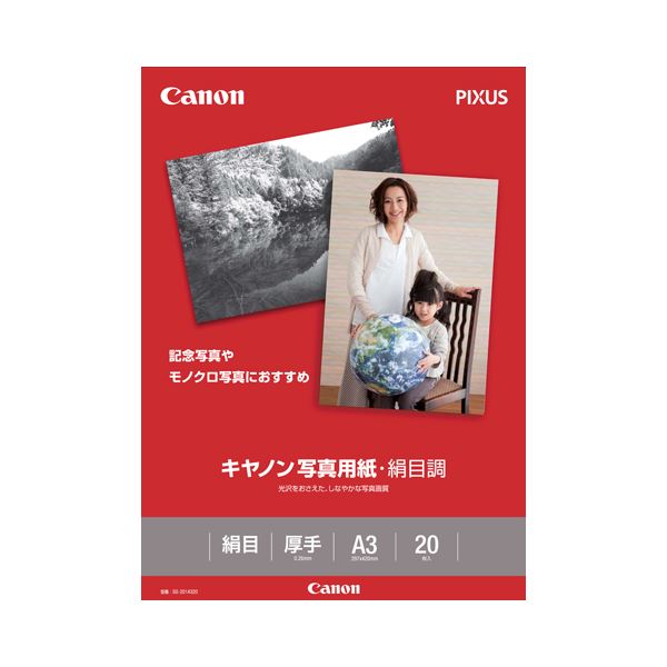 （まとめ） キヤノン Canon 写真用紙・絹目調 印画紙タイプ SG-201A320 A3 1686B008 1冊（20枚） 【×2セット】