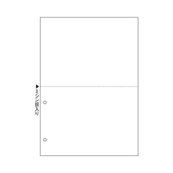 (まとめ) ヒサゴ マルチプリンター帳票(FSC森林認証紙) A4 白紙 2面 2穴 FSC2084 1冊(100枚) 【×5セット】