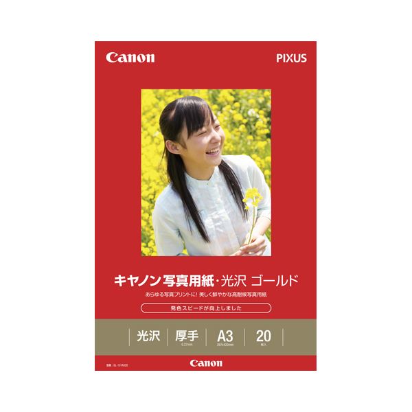 （まとめ） キヤノン Canon 写真用紙・光沢 ゴールド 印画紙タイプ GL-101A320 A3 2310B008 1冊（20枚） 【×2セット】