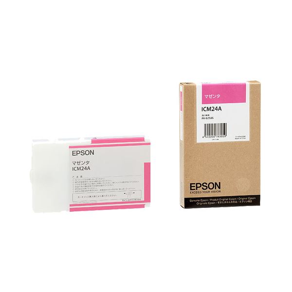 （まとめ） エプソン EPSON PX-P／K3インクカートリッジ マゼンタ 110ml ICM24A 1個 【×6セット】