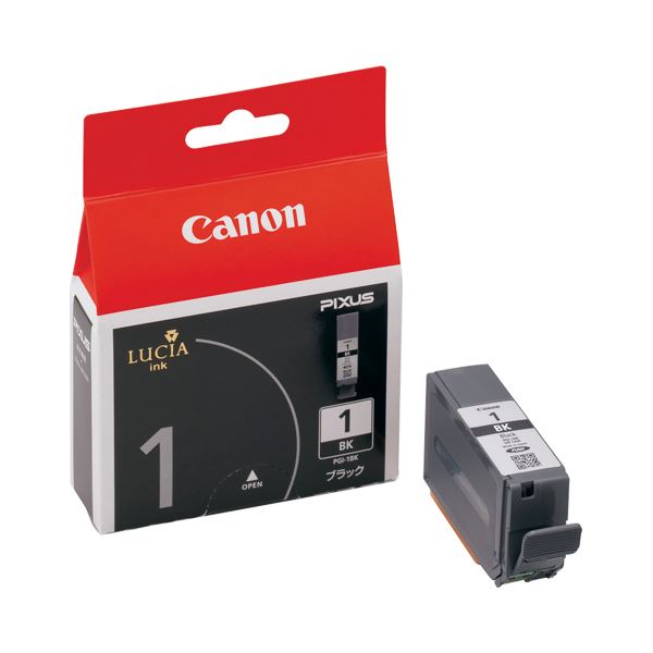 （まとめ） キヤノン Canon インクタンク PGI-1BK ブラック 2443B001 1個 【×3セット】