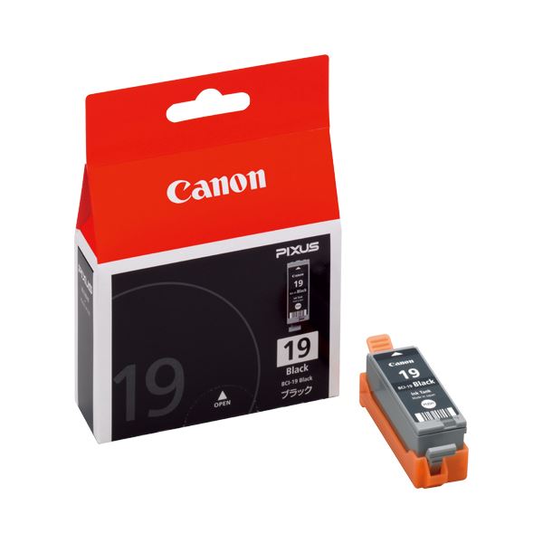 （まとめ） キヤノン Canon インクタンク BCI-19BK ブラック 1506B001 1個 【×3セット】