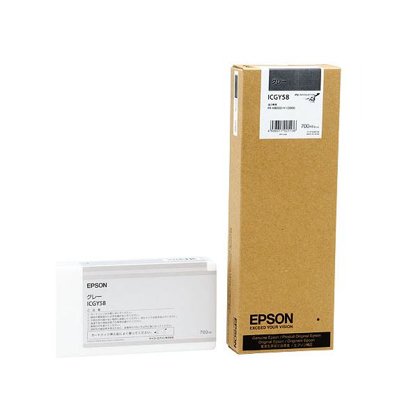 （まとめ） エプソン EPSON PX-P／K3インクカートリッジ グレー 700ml ICGY58 1個 【×3セット】