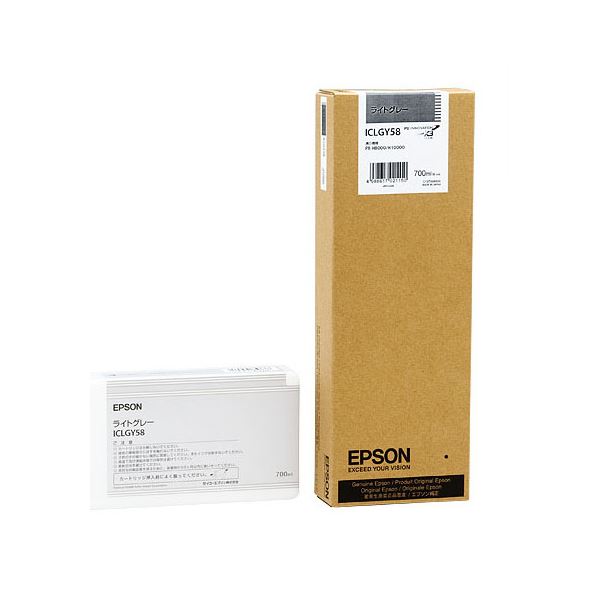 （まとめ） エプソン EPSON PX-P／K3インクカートリッジ ライトグレー 700ml ICLGY58 1個 【×3セット】