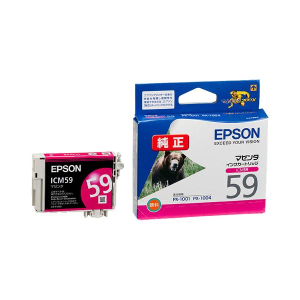 （まとめ） エプソン EPSON インクカートリッジ マゼンタ ICM59 1個 【×4セット】