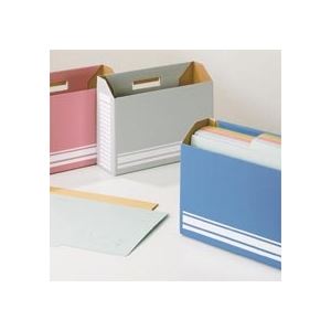 (まとめ) TANOSEE ボックスファイル A4ヨコ 背幅100mm ブルー 1パック(10冊) 【×5セット】 商品写真2