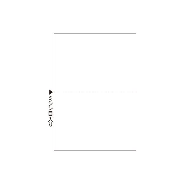 (まとめ) ダイオープリンティング プリンター用紙 A5白紙・ミシン目入り2分割 CPA520S 1箱(500枚) 【×5セット】