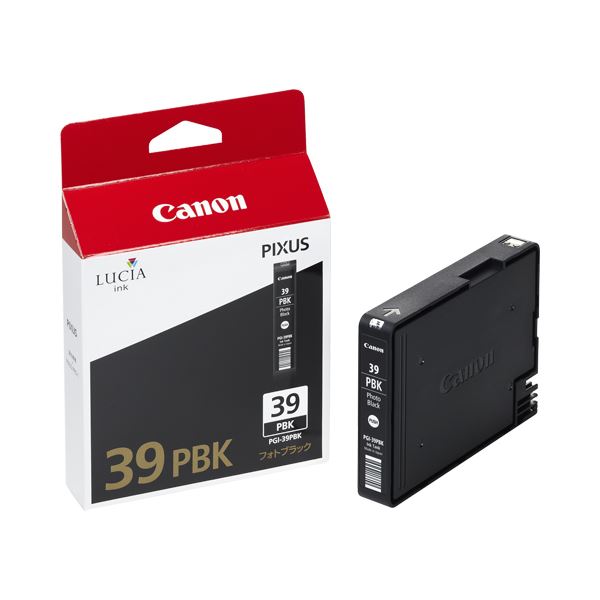 （まとめ） キヤノン Canon インクタンク PGI-39PBK フォトブラック 4857B001 1個 【×3セット】