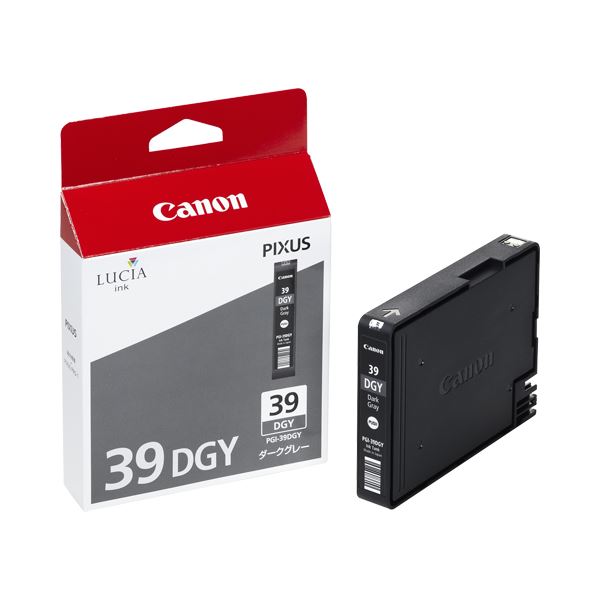 （まとめ） キヤノン Canon インクタンク PGI-39DGY ダークグレー 4858B001 1個 【×3セット】