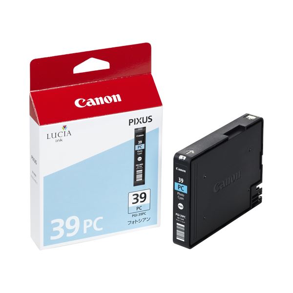 （まとめ） キヤノン Canon インクタンク PGI-39PC フォトシアン 4864B001 1個 【×3セット】