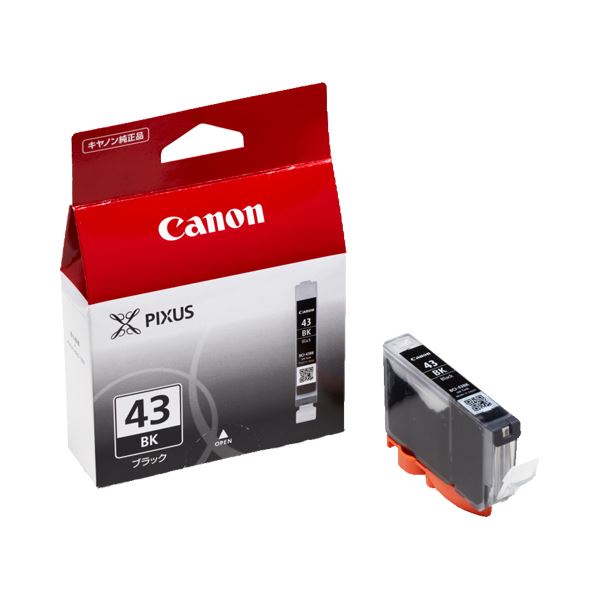 （まとめ） キヤノン Canon インクタンク BCI-43BK ブラック 6376B001 1個 【×3セット】