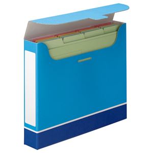 (まとめ) TANOSEE ファイルボックス A4 背幅32mm 青 1パック(5冊) 【×5セット】 商品写真3
