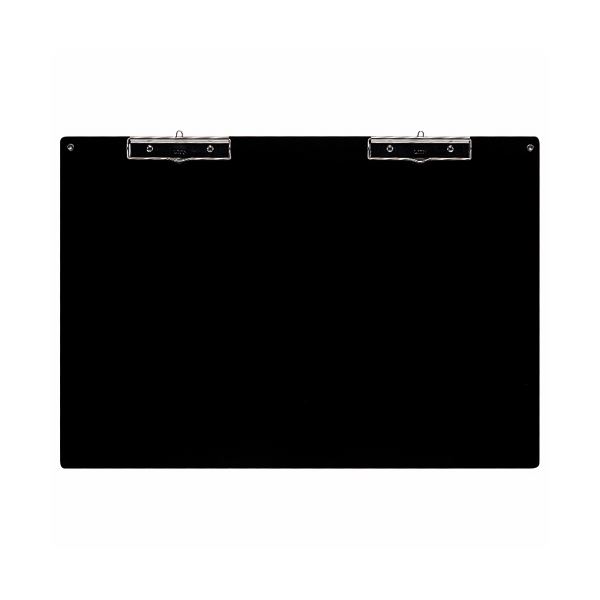 （まとめ） ライオン事務器 アート用箋挟 A2ヨコ 黒 No.71 1枚 【×2セット】