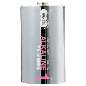 （まとめ） TANOSEE アルカリ乾電池 単1形 1セット（10本：2本×5パック） 【×3セット】 - 拡大画像