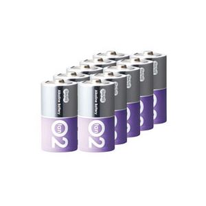 （まとめ） TANOSEE アルカリ乾電池 プレミアム 単2形 1箱（10本） 【×4セット】 - 拡大画像