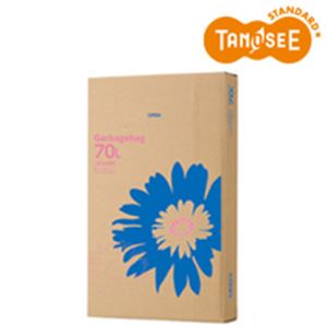 (まとめ)TANOSEE ゴミ袋 乳白半透明 70L 110枚入×4パック 商品写真