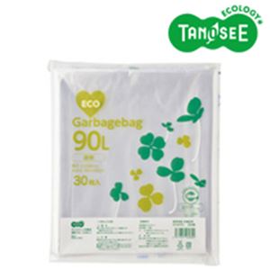 (まとめ)TANOSEE ポリエチレン収集袋 透明 90L 30枚入×10パック 商品写真