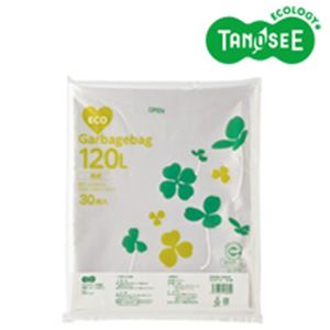 (まとめ)TANOSEE ポリエチレン収集袋 透明 120L 30枚入×6パック 商品写真