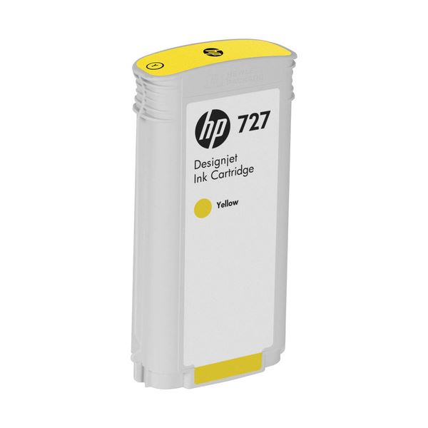 （まとめ） HP727 インクカートリッジ 染料イエロー 130ml B3P21A 1個 【×3セット】