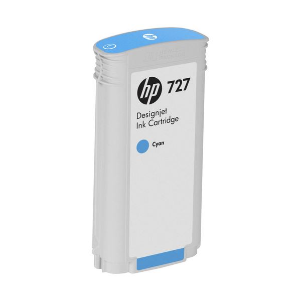 （まとめ） HP727 インクカートリッジ 染料シアン 130ml B3P19A 1個 【×3セット】