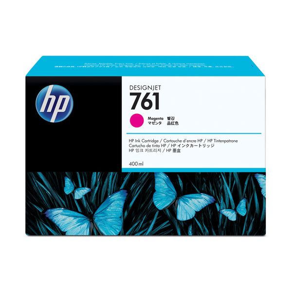 （まとめ） HP761 インクカートリッジ マゼンタ 400ml 染料系 CM993A 1個 【×3セット】