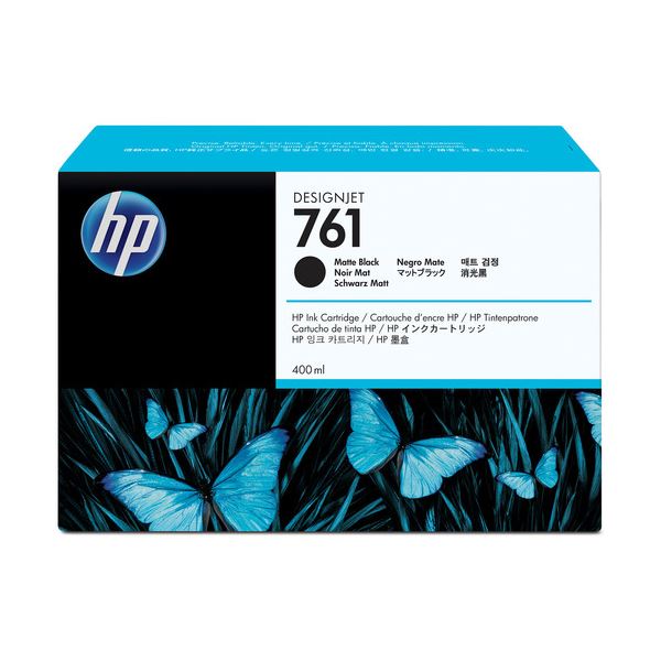 （まとめ） HP761 インクカートリッジ マットブラック 400ml 顔料系 CM991A 1個 【×3セット】