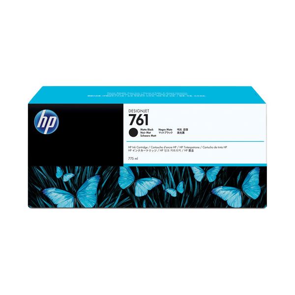 （まとめ） HP761 インクカートリッジ マットブラック 775ml 顔料系 CM997A 1個 【×3セット】