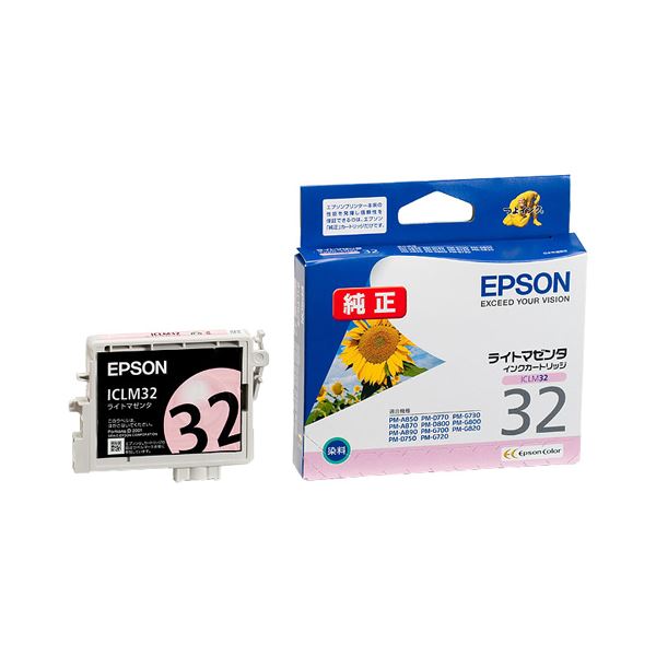 （まとめ） エプソン EPSON インクカートリッジ ライトマゼンタ ICLM32 1個 【×4セット】