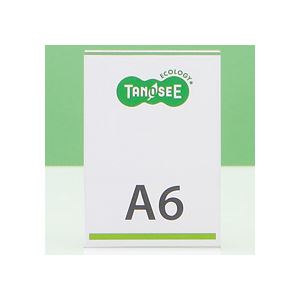 (まとめ) TANOSEE 再生PETサインスタンド 片面用 A6タテ 1個 【×15セット】 商品写真