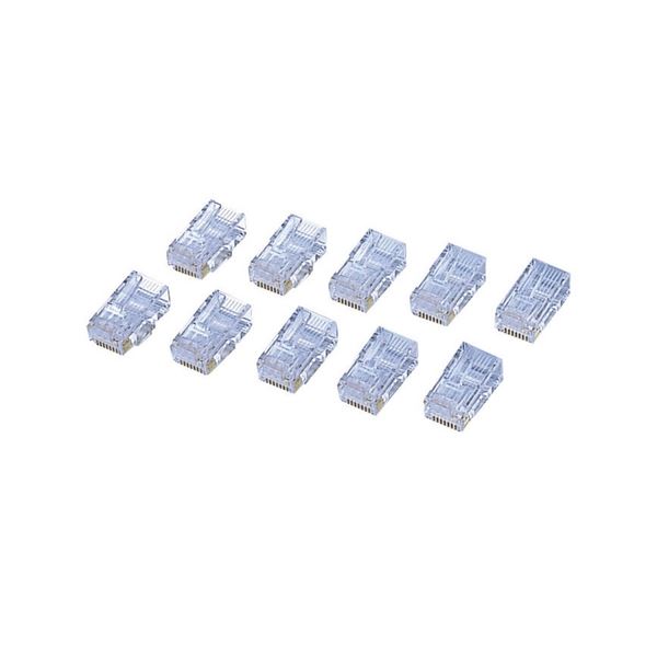 （まとめ） エレコム カテゴリー6対応 RJ45コネクタ 単線・より線対応 LD-6RJ45T10 1セット（10個） 【×5セット】