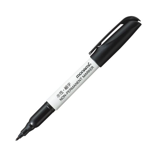 （まとめ） モナミ NON-PERMANENTMARKER（ACCU LINER PEN X-FINE） 黒 12901 1カートン（12本） 【×5セット】