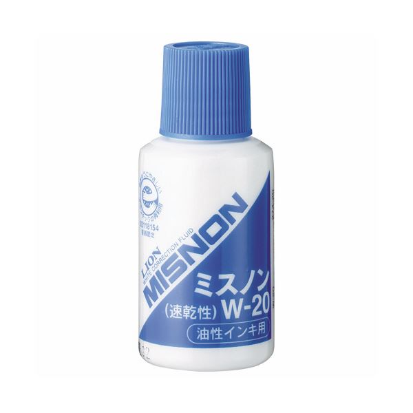 （まとめ） ライオン事務器 ミスノン 油性インキ用20ml W-20 1本 【×10セット】