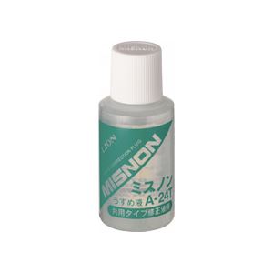 （まとめ） ライオン事務器 修正液ミスノン共用タイプうすめ液 24ml A-24T 1セット（10個） 【×3セット】