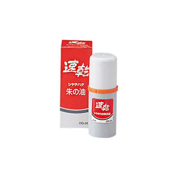 （まとめ） シヤチハタ 速乾シヤチハタ朱の油28ml OQ-28 1個 【×5セット】