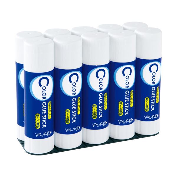 （まとめ） ヤマト カラーグルースティックCGシリーズ お徳用パック 約22g CG-22-10S 1パック（10本） 【×5セット】