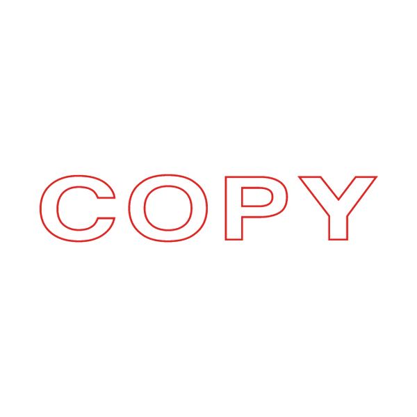 （まとめ） TANOSEE スタンパー 「COPY」赤 1個 【×10セット】