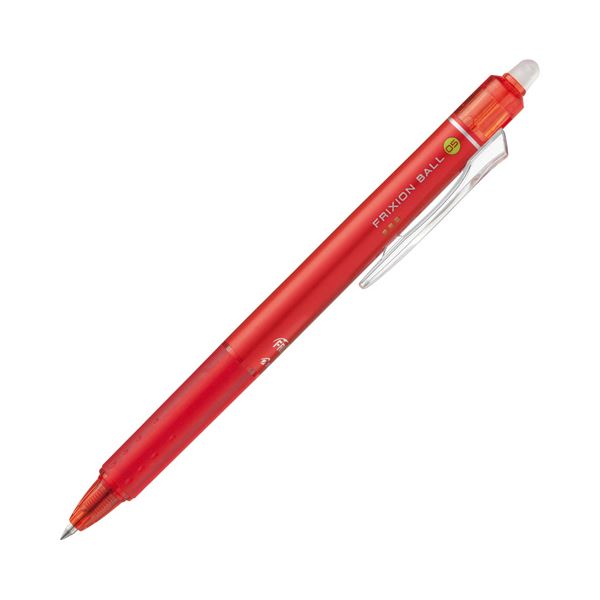 （まとめ） パイロット ゲルインキボールペンフリクションボールノック 0.5mm レッド LFBK-23EF-R 1セット（10本） 【×3セット】