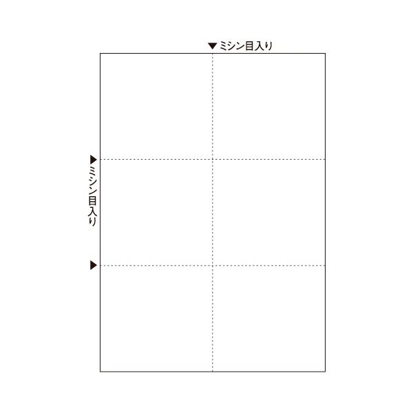 （まとめ）TANOSEEマルチプリンタ帳票(スーパーエコノミー) A4 白紙 6面 1冊(100枚) 【×20セット】