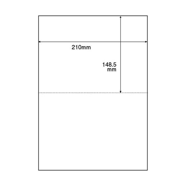 （まとめ）TANOSEE 領収書用紙 A4 2面1箱(500枚) 【×5セット】