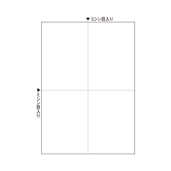 （まとめ）TANOSEEマルチプリンタ帳票(スーパーエコノミー) A4 白紙 4面 1セット(500枚:100枚×5冊) 【×3セット】