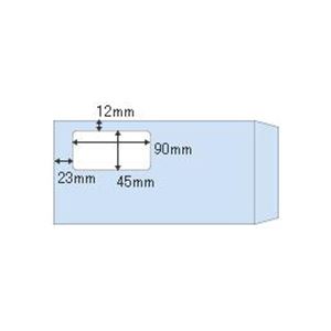 （まとめ）ヒサゴ 窓つき封筒 長形3号 アクアMF41 1箱(100枚) 【×3セット】