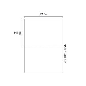 （まとめ）TANOSEE スマイル用LBP用紙A4汎用白紙 2分割 穴なし 1箱(500枚) 【×2セット】