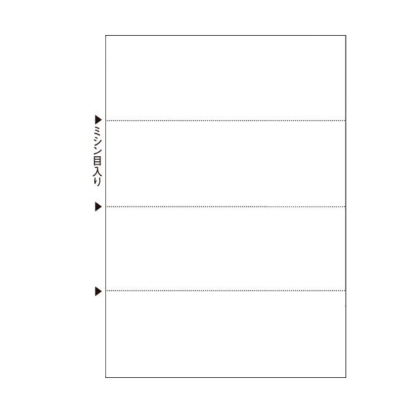 TANOSEEマルチプリンタ帳票(FSC森林認証紙) A4白紙 ヨコ4面 1セット(1000枚:500枚×2箱)
