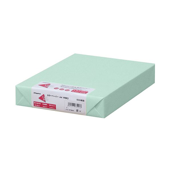 （まとめ）長門屋商店 Color Paper A4中厚口 浅黄 ナ-3261 1冊(500枚) 【×3セット】