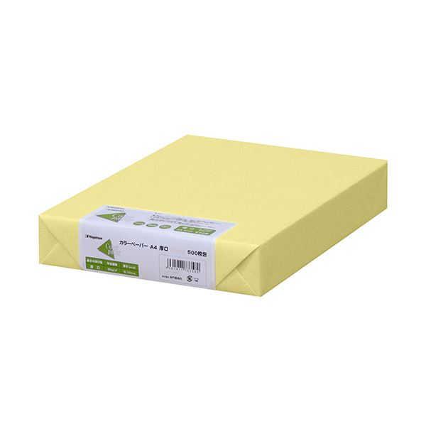 （まとめ）長門屋商店 Color Paper A4厚口 クリーム ナ-3353 1冊(500枚) 【×3セット】